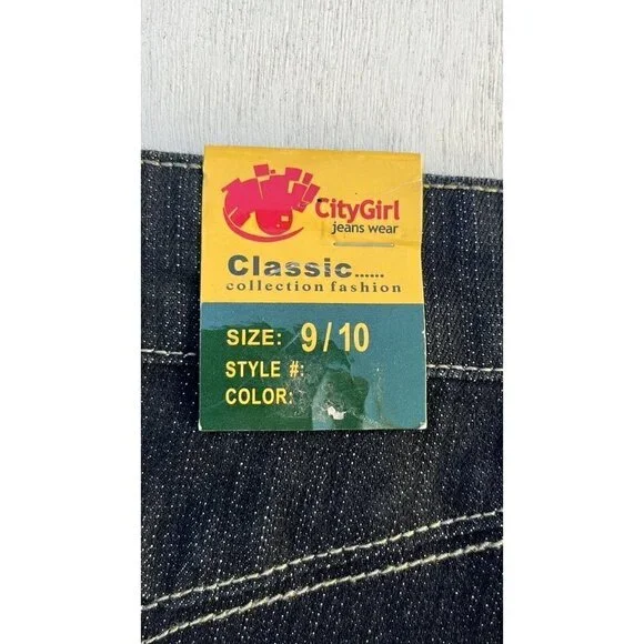 City Girl Ladies Black Denim Cropped Capri Jeans - Picture 6 of 14